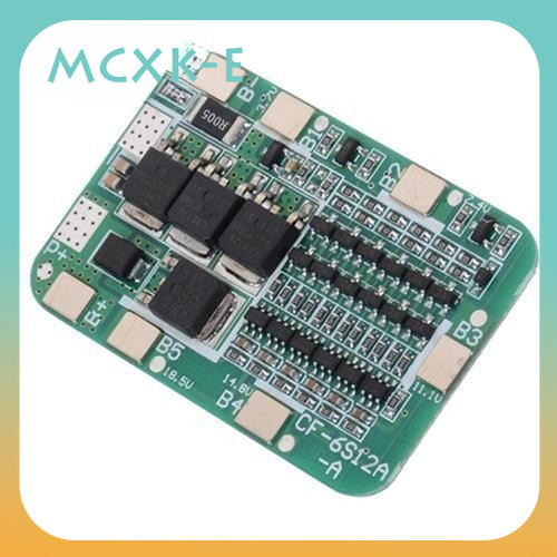 บอร์ดป้องกัน 6S 15A 24V PCB BMS สําหรับโมดูลเซลล์แบตเตอรี่ลิเธียมลิเธียม 18650 DIY 6 แพ็ค