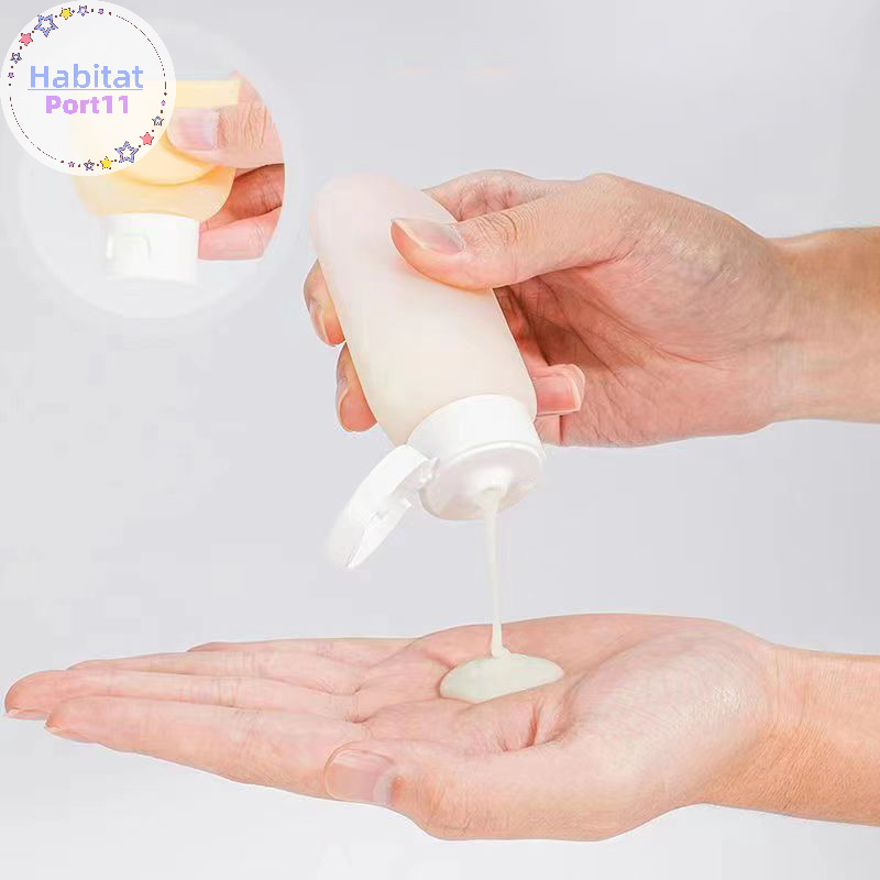 Habitatport 3 ชิ้น/เซ็ต Travel ขวดรีฟิลชุดแบบพกพา Essence แชมพู Body Wash ขวดคอนเทนเนอร์แบบพกพาบนเครื่องบินขนาดกะทัดรัด th