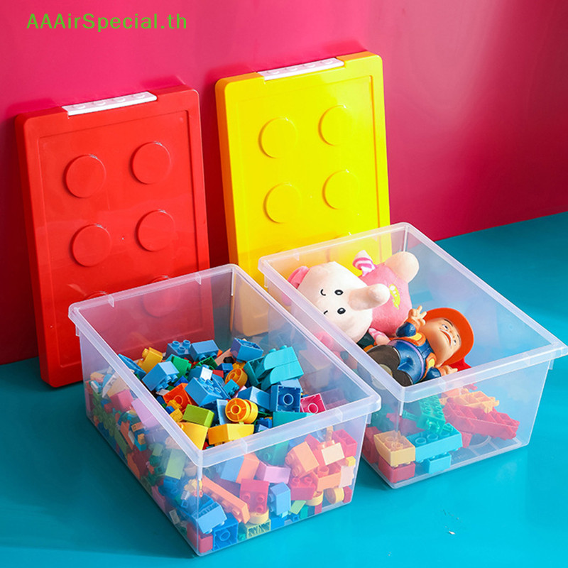 Aaairspecial เด ็ ก Building Block กล ่ องเก ็ บของเล ่ น Organizer Stackable Block กรณีคอนเทนเนอร ์ หนังสือเครื ่ องเขียนผู ้ ถือ Sundries ขนมขบเคี ้ ยวคอนเทนเนอร ์ TH