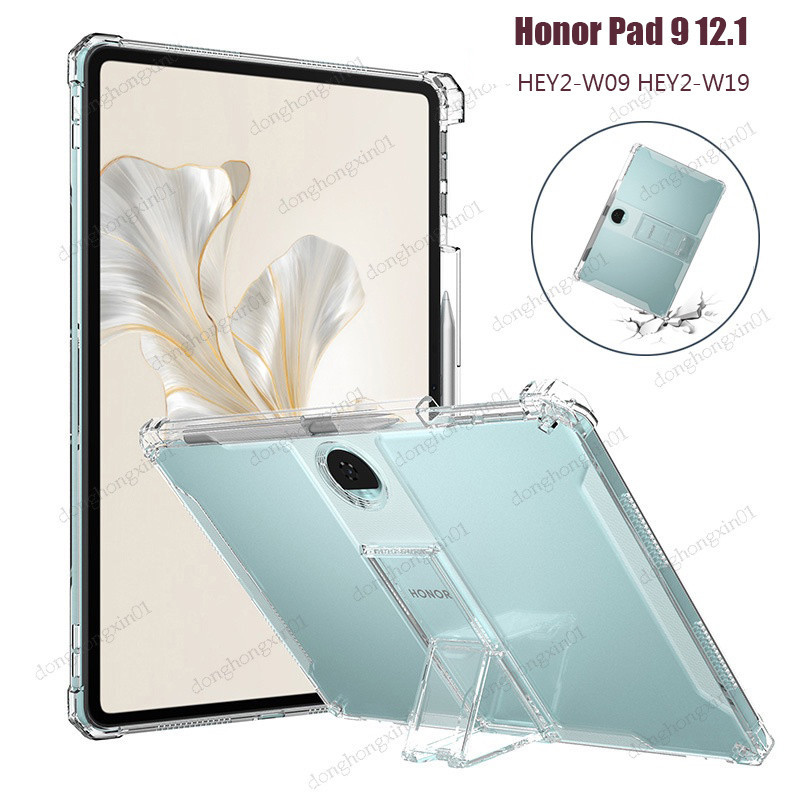 เคสโทรศัพท์มือถือ ซิลิโคนนิ่ม TPU ใส พร้อมช่องใส่ปากกา สําหรับ Huawei Honor Pad 9 12.1 นิ้ว 2024 Honor Pad 9 HEY2-W09 HEY2-W19