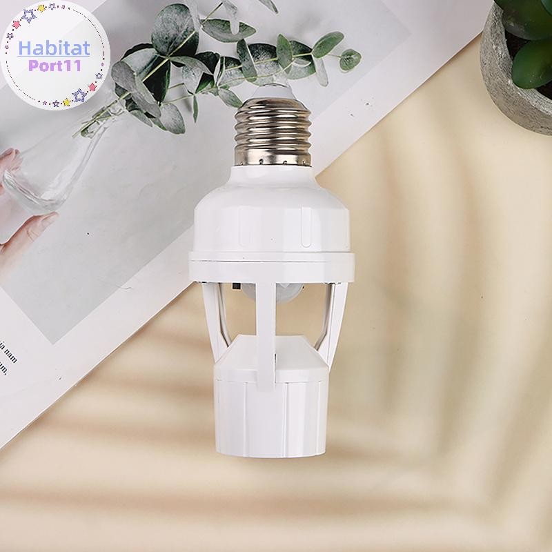 Habitatport 360 องศา Human Induction Motion Sensor โคมไฟซ็อกเก็ตฐาน AC85-265V Delay Time Switch E27 ฐานผู้ถือซ็อกเก็ตอะแดปเตอร์ th