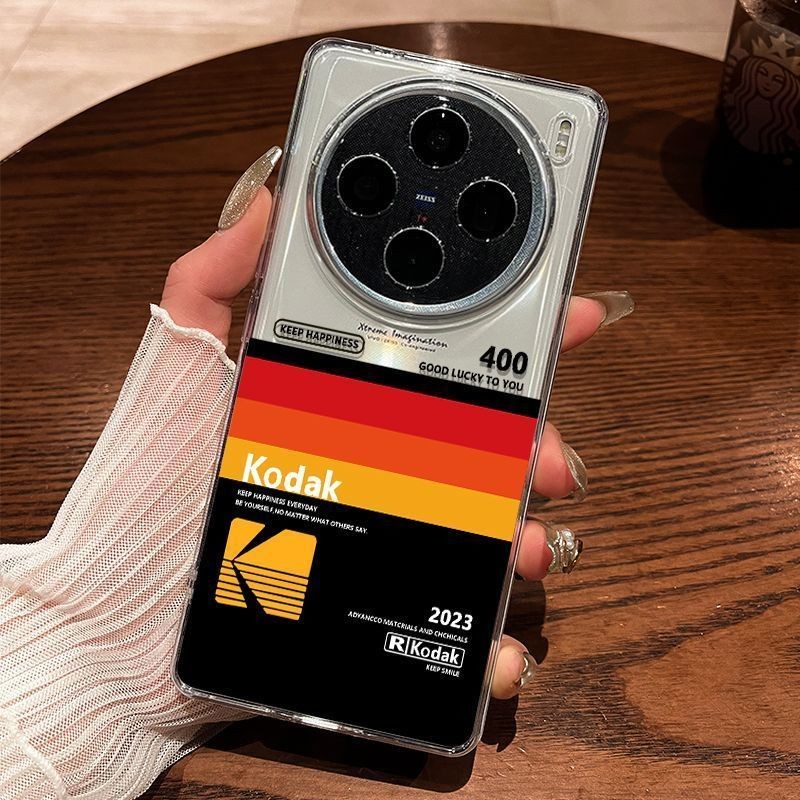 แนะนำสินค้าใหม่ [อัตราการชม96%] เคสโทรศัพท์มือถือสำหรับ vivox200pro ฟิล์มวินเทจ x90s ใหม่โปร่งใส x80pro เลนส์หุ้มทั้งเครื่อง X70