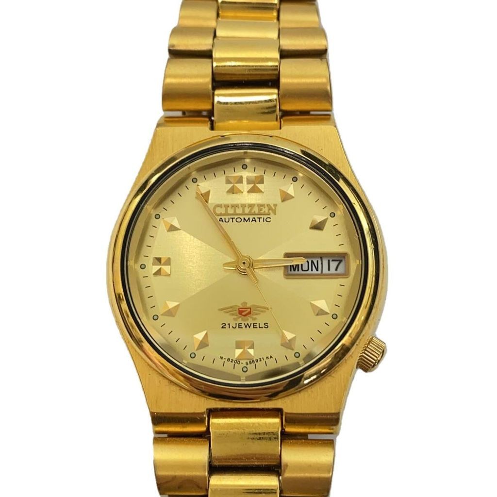 CITIZEN Womens Automatic Watch Analog Stainless Steel Gold 21JEWELS Direct from Japan Secondhand