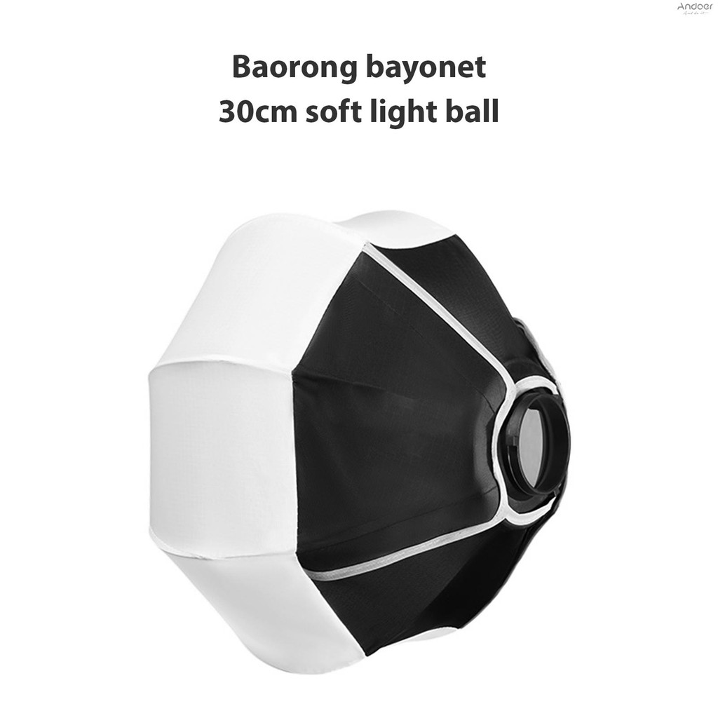 30 ซม./11.8 นิ้วโคมไฟ Softbox ทรงกลมพับกล่องนุ่มติดตั้งด่วน Mini Bowens Mount สตูดิโอการถ่ายภาพวิดีโออุปกรณ์เสริม