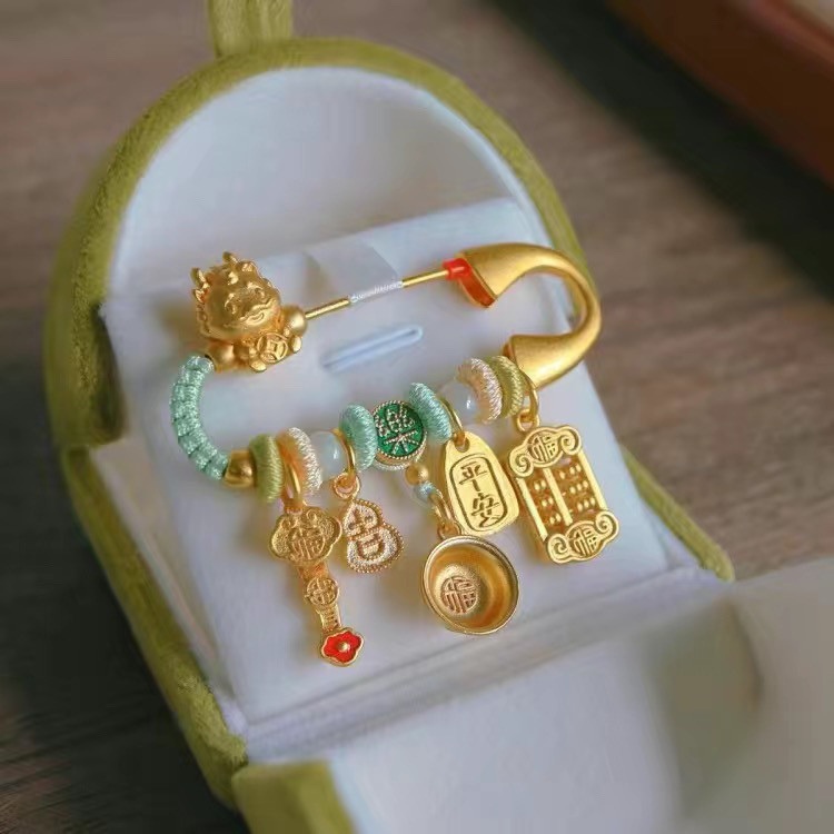คลอดบุตร Pin Baby Safe เข็มกลัด Pressed Sand Gold Out Buckle Pin ทารกแรกเกิด Full Month ของขวัญ