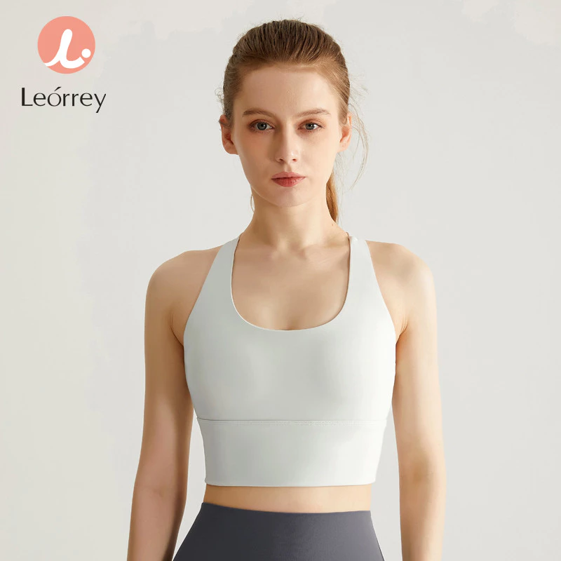 Leorrey เสื้อชั้นในออกกำลังกาย โยคะ ฟิตเนส ทรงสปอร์ต เสริมฟองน้ำ ไขว้หลัง thumbnail 9