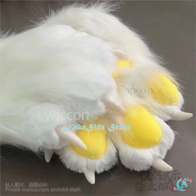 อะนิเมะ Fursuit Kigurumi คอสเพลย์ Furry Claws เล็บถุงมือสวมใส่ Furry สัตว์ Paw Cos แมวกระต่าย Fox สุ