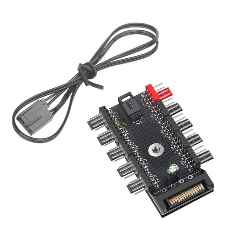 Bt 4Pin PWM พัดลมระบายความร้อน HUBs Splitters เพิ่มการไหลเวียนของอากาศสําหรับการทําความเย็นที่ดีขึ้น
