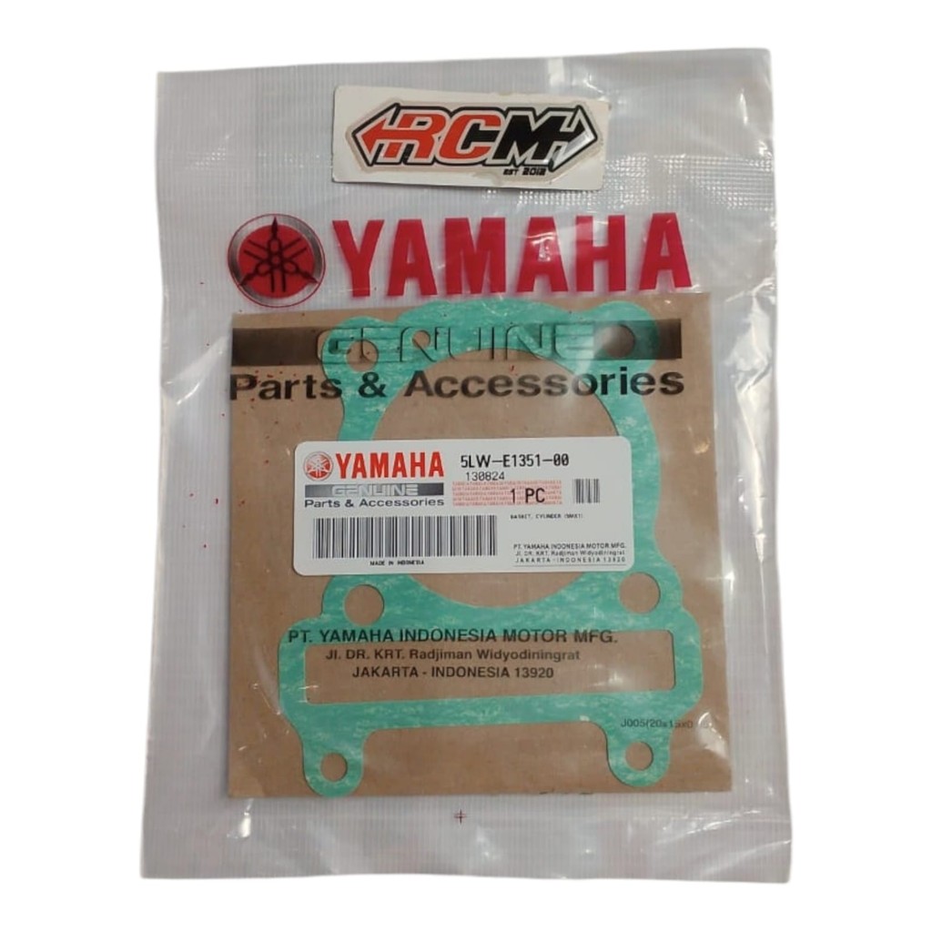 GASKET PERPAK PAKING CYLINDER BLOCK BOTTOM MIO OLD SPORTY CARBON MIO SOUL CARBON ORIGINAL YGP 5LW-E1