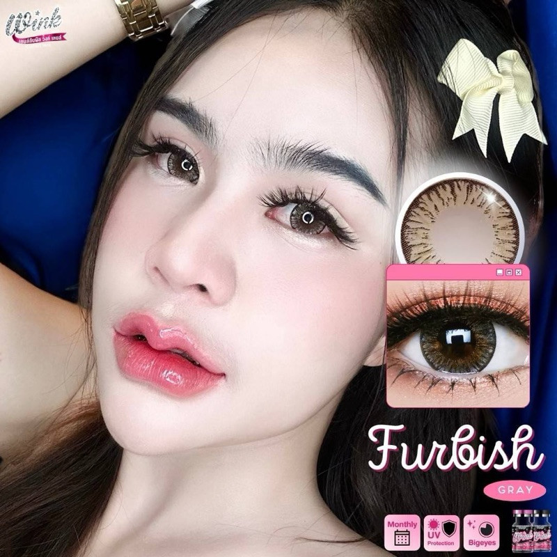 คอนเเทคเลนส์ Bigeye บิ๊กอาย furbish /Elsa สีเทา สีน้ำตาล รูปที่ 4
