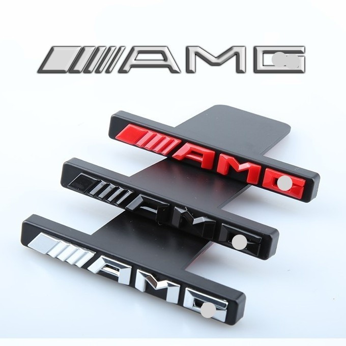 Mercedes AMG Logo AMG Emblem badge หน้าตะแกรง GT / AMG grillauto parts ของแต่งรถ