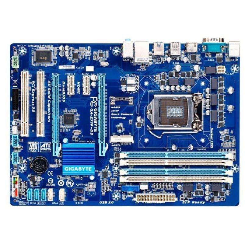 เมนบอร์ด Gigabyte Z77P-D3 Z77 โอเวอร์คล็อก 1155 พิน หน่วยความจำ DDR3