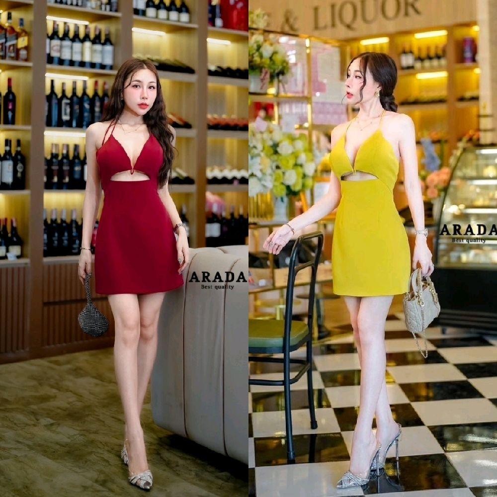 Hiso.closet (พร้อมส่ง) เดรสสายคล้องคอ เดรสปาร์ตี้ งานป้าย Arada23 24 สวยแซ่บ ติดแกรมสุดๆ 5/4
