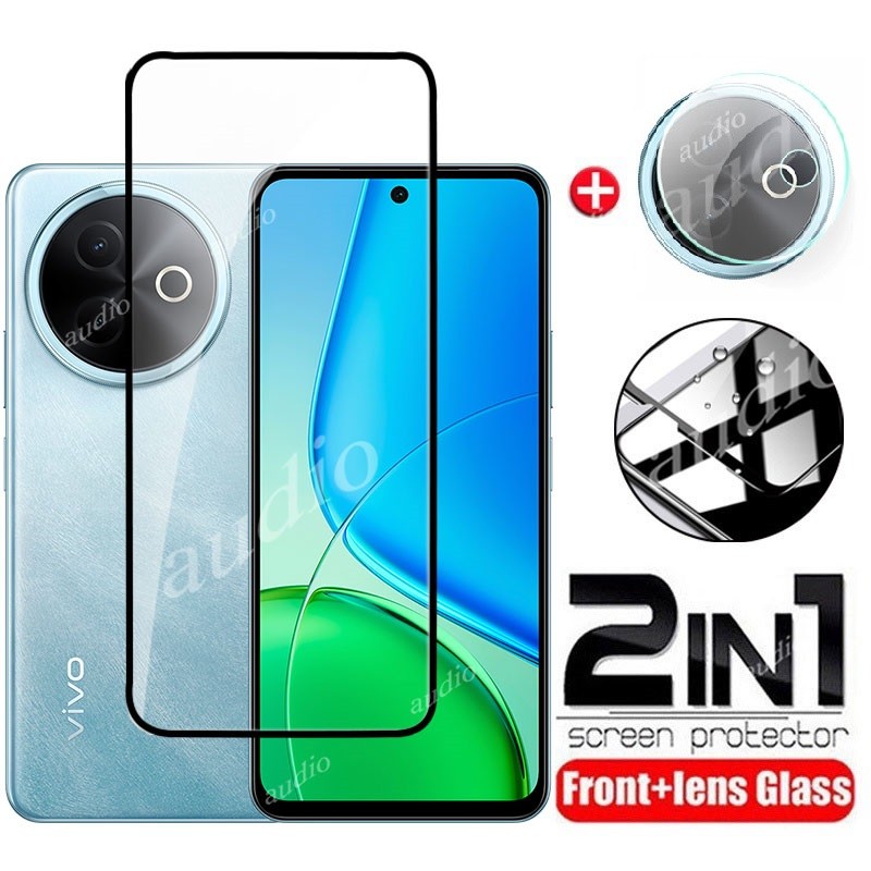 Vivo Y39 5G 2in1 ฟิล์มกระจกนิรภัยสําหรับ VIVO Y39 nfc vivoy39 5G 2025 ป้องกันหน้าจอนุ่ม HD เลนส์กล้อ