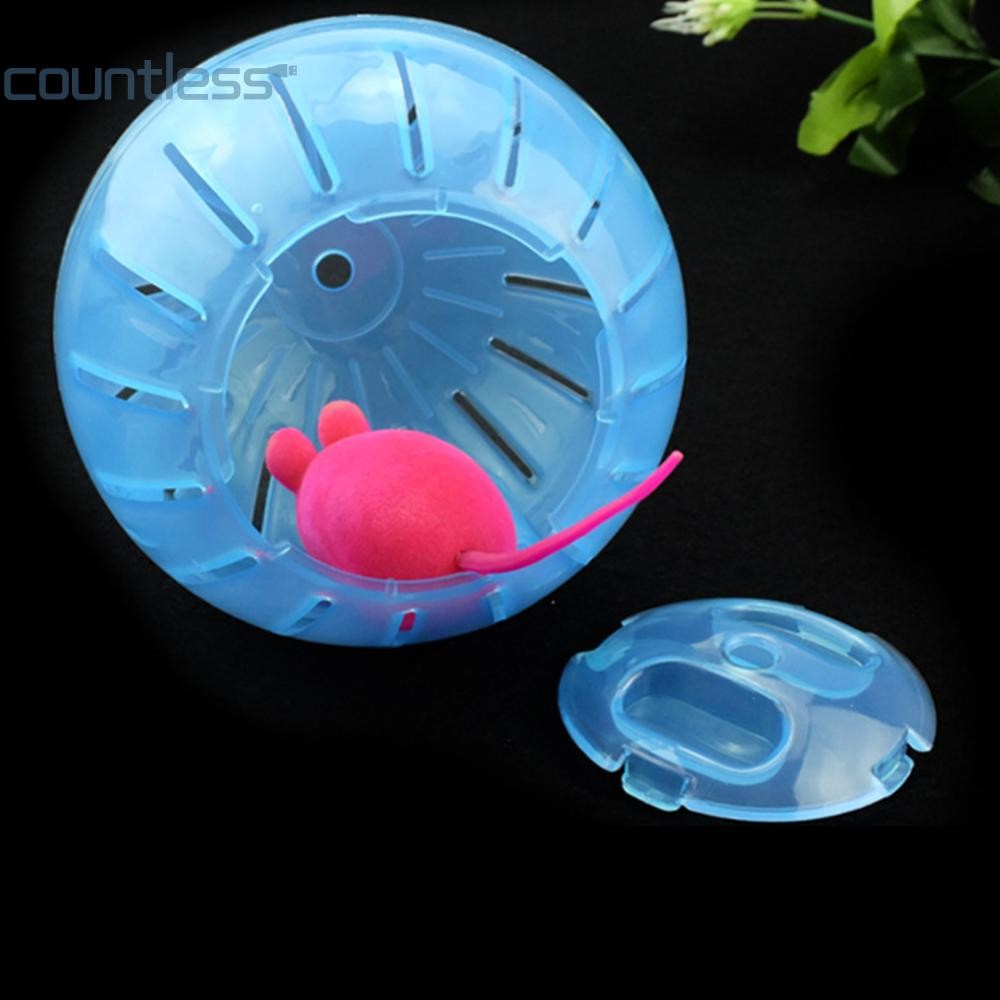 ลูกบอลวิ่งออกกําลังกายสําหรับสัตว์เลี้ยงแบบพกพาขนาดเล็กพลาสติก Gerbil Hamster Running Ball Accessori
