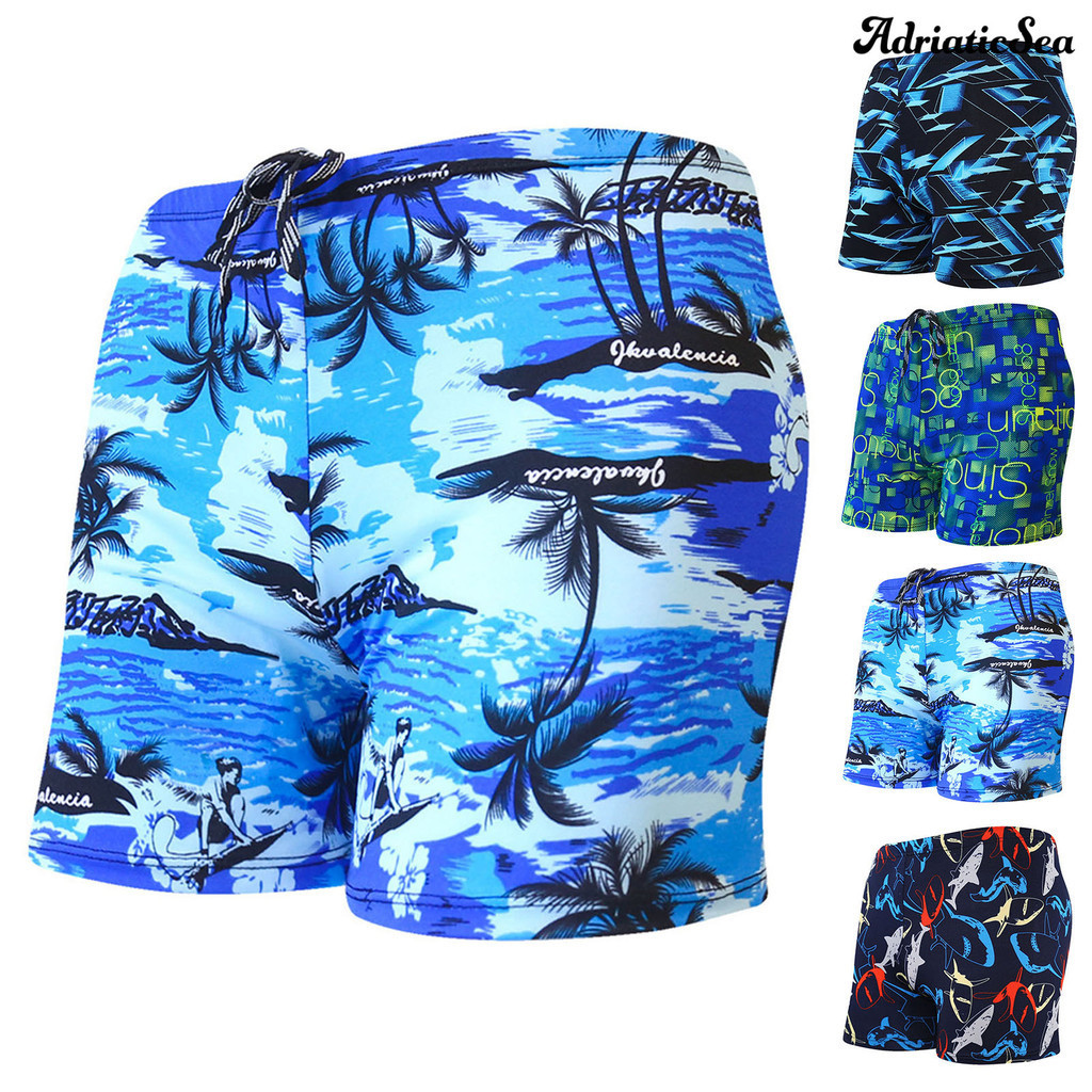 [COD]✪กางเกงว่ายน้ํา แบบแห้งเร็ว พิมพ์ลาย สีสันสดใส เหมาะกับเดินชายหาด สําหรับผู้ชาย