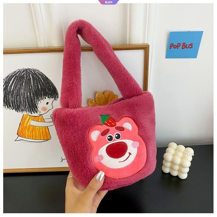 (พร้อมส่ง)J10145กระเป๋าถือ กระเป๋าสะพายไหล่ ลายการ์ตูน Sanrio Cinnamon Kuromi Lotso น่ารัก ความจุขนาดใหญ่