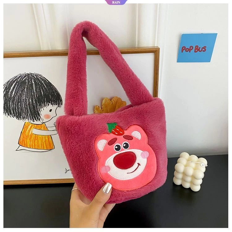 (พร้อมส่ง)J10145กระเป๋าถือ กระเป๋าสะพายไหล่ ลายการ์ตูน Sanrio Cinnamon Kuromi Lotso น่ารัก ความจุขนาดใหญ่