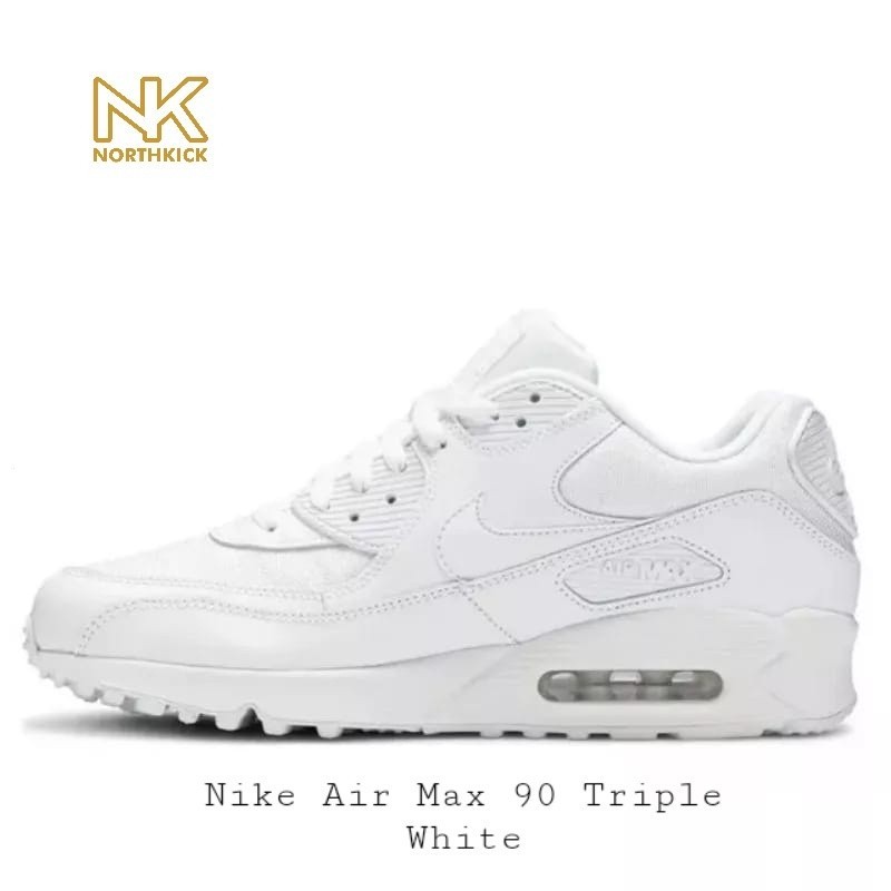 ♞,♘,♙Nike  Nike Air Max 90 Triple White 100% Original