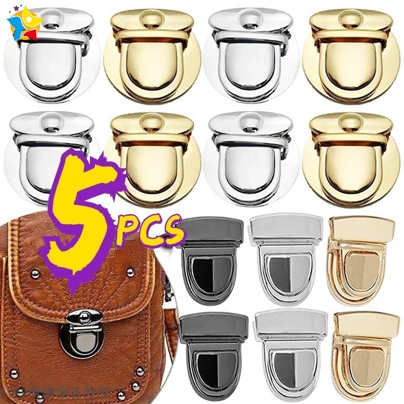 Seng ตัวล็อกกระเป๋าหนัง แบบบิด โลหะ DIY อุปกรณ์เสริม สําหรับกระเป๋าถือ กระเป๋าสะพายไหล่