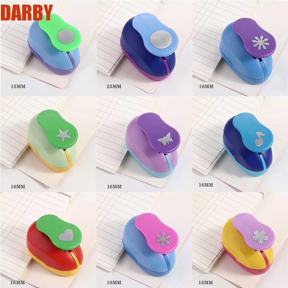 Darby เครื่องเจาะกระดาษ ทรงกลม ลายนูน ขนาด 9 16 25 มม. สําหรับเด็ก
