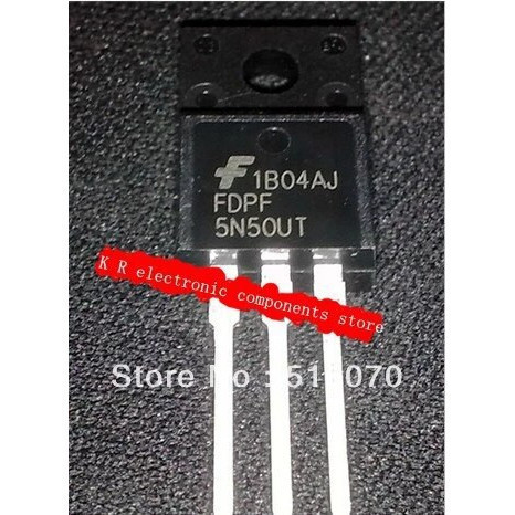 อะไหล่เครื่องมือ FDPF5N50UT FDPF5N50 FDPF 5N50 500V 5A N-Ch MOSFET TO-220F