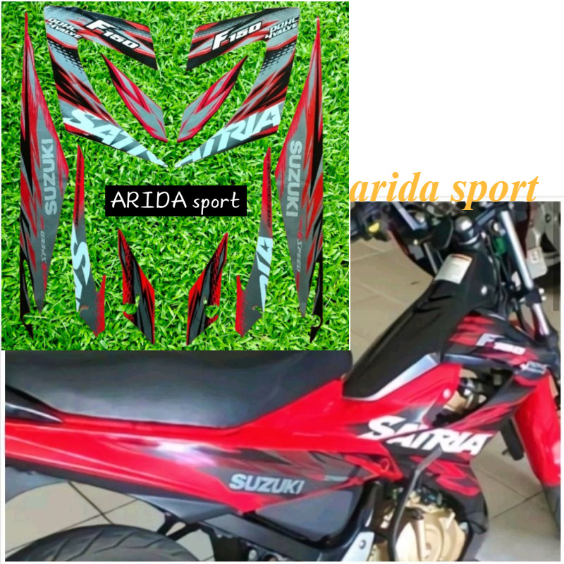 MERAH สติ๊กเกอร์ Striping Suzuki Satria F150 fu f 150 fu red 2013 motif ดั้งเดิม