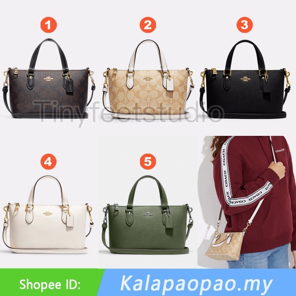 Mini Gallery Crossbody CH468 CH198 พิมพ์คลาสสิก มินิ ผู้หญิง กระเป๋าสะพายข้าง Coac h กระเป๋า หนังแท้