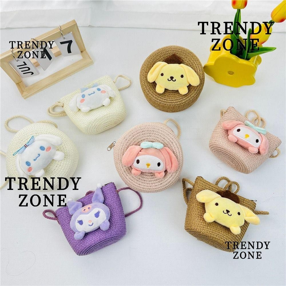 Trendyzone กระเป๋าถือ กระเป๋าสะพายไหล่ ขนาดเล็ก ลายแมวคิตตี้น่ารัก สําหรับเด็กผู้หญิง