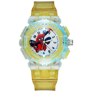นาฬิกาเด็ก นาฬิกา Spider-Man สีสันสดใส กระพริบลายน่ารัก (พร้อมส่ง)