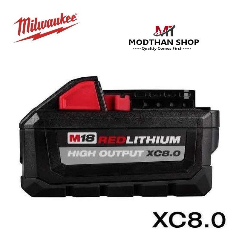 Milwaukee M18 แบตเตอรี่ 8.0ah 18V High Output XC8.0 Battery M18 ของแท้