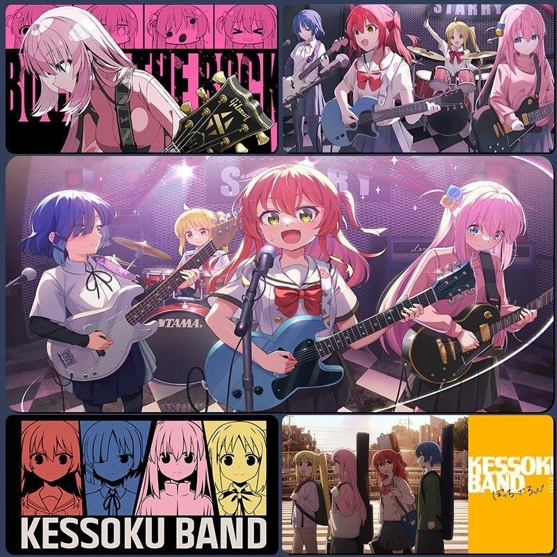 แผ่นรองเมาส์ ลาย Bocchi the Rock! แผ่นรองคีย์บอร์ด ขนาดใหญ่พิเศษ แบบหนา ขนาด 90x40x80x30 60x30 26x21 ซม. เหมาะกับของขวัญ สําหรับตกแต่งโต๊ะคอมพิวเตอร์ พัดลม ACG