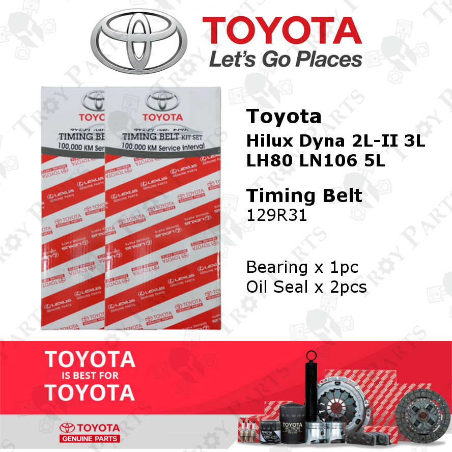 ชุดสายพานไทม์มิ่ง Toyota 100K 13568-59066 สําหรับ Hilux Dyna 2L-II 3L LH80 LN106 5L ( 129R31 )