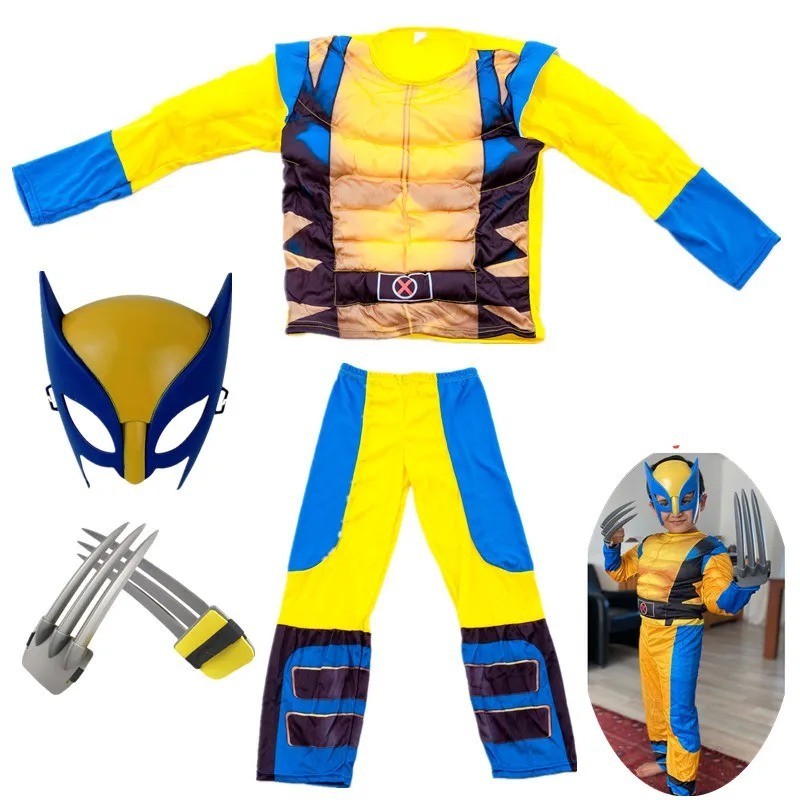 เครื่องแต่งกายคอสเพลย์ หน้ากาก Marvel X-Men Super Hero สําหรับเด็กผู้ชาย