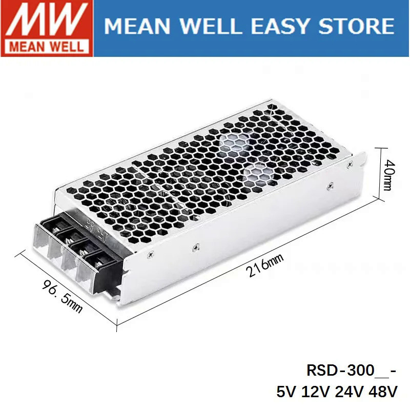 Mean WELL RSD-300E RSD-300E-5 RSD-300E-12 RSD-300E-24 RSD-300E-48 MEAN WELL RSD 300E 300W