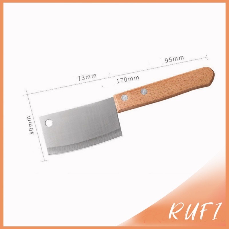RUFI มีดอีโต้เล็ก mini ด้ามไม้ มีดบังตอจิ๋ว  mini kitchen knife - รูปที่ 4