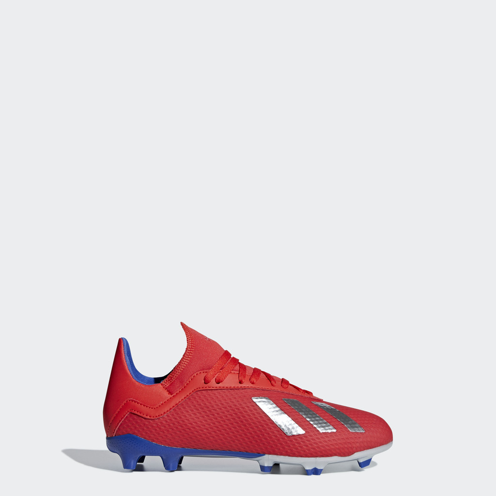 adidas ฟุตบอล X 18.3 FG J เด็ก สีแดง BB9371