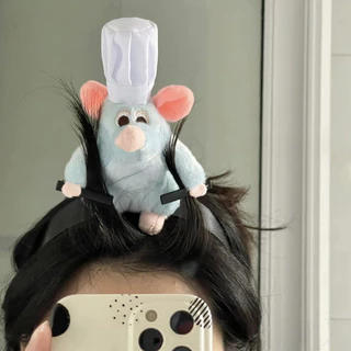 💖COD ที่คาดศีรษะ Ratatouille ผ้ากํามะหยี่ขนนิ่ม Ratouille Remy ของขวัญวันเกิด