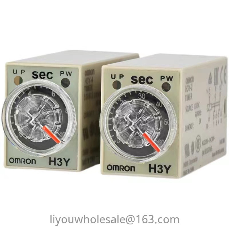 ใหม่ Omron Time Relay H3Y-2 รีเลย์เปิดเครื่อง DC24V 12V AC220V (พร้อมฐาน)