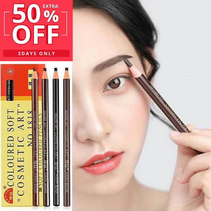 ดินสอเขียนคิ้ว กันน้ำและกันเหงื่อ ราคาถูก คุ้มค่า  สีง่าย สายดึง ลอกออกได้ ติดทนนาน ชาย ผู้หญิง ดินสอเขียนคิ้ว