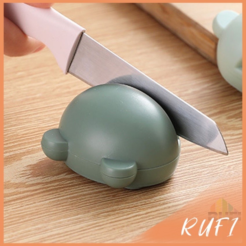 RUFI หินลับมีด มินิ หน้าการ์ตูน หินลับมีดทำครัว ลับคมกรรไกรได้ Cartoon whetstone
