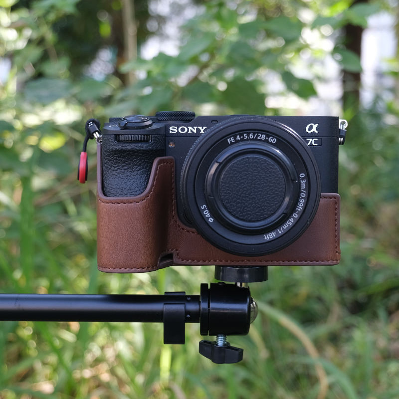 เหมาะสําหรับกระเป๋ากล้อง Sony A7C2, เคสป้องกัน A7M4, A6400, อุปกรณ์เสริม A7R5, A7M3, A6700 เคสหนัง