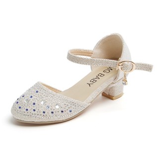 FASHION.61 รองเท้าส้นสูงเด็กผู้หญิง สายรัดข้อเท้า รุ่น V02