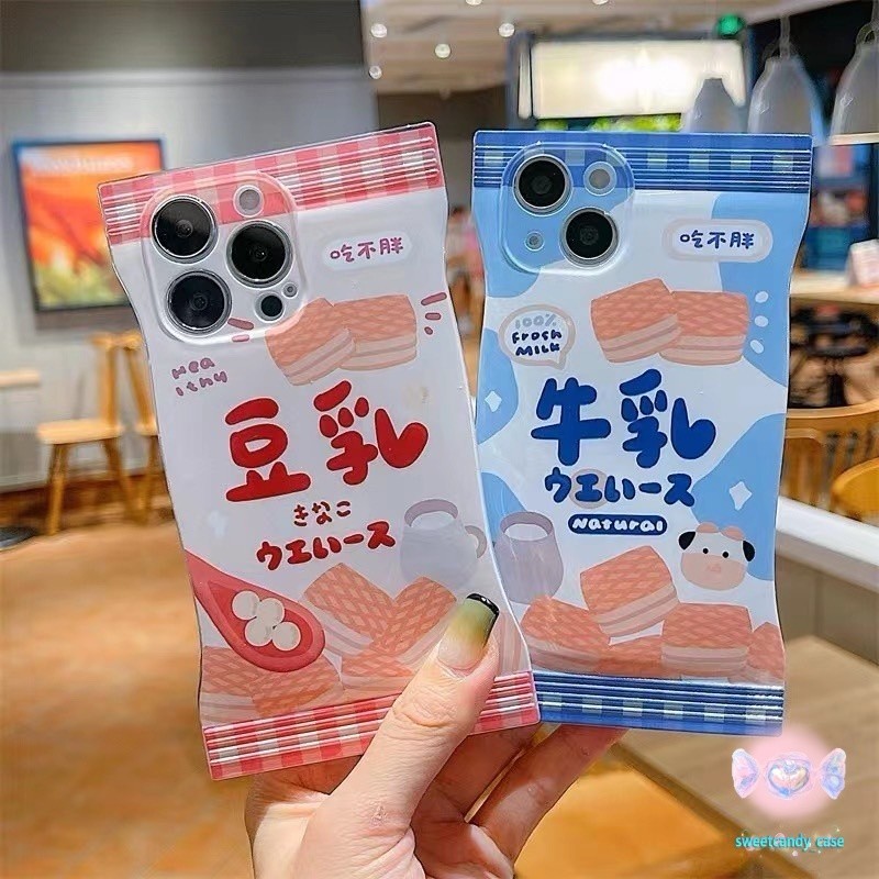 [จัดส่งในพื้นที่] ถุงขนมบิสกิตเคสโทรศัพท์มือถือเข้ากันได้กับ iPhone 11 14 12 13 Pro Max X Xr Xs Max 7 8 14 Plus SE 2020