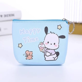 กระเป๋าใส่เหรียญและกุญแจ Cinnamon Dog จาก Sanrio แบบPU สไตล์การ์ตูน สำหรับเด็กผู้หญิง
