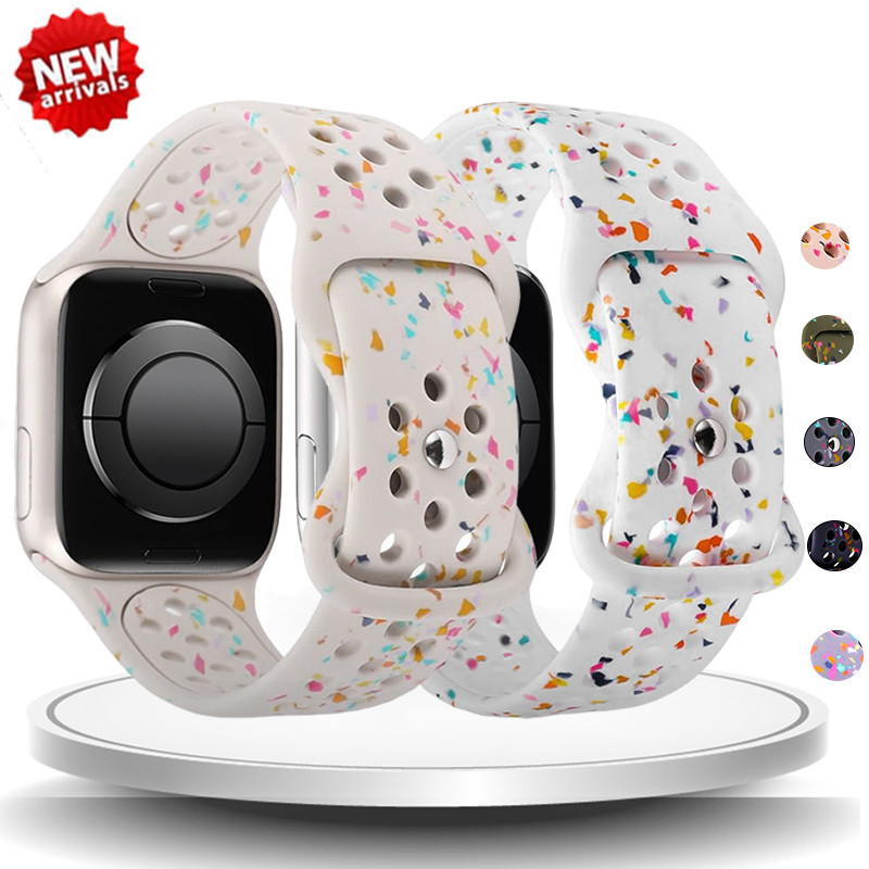 ใหม่ สายนาฬิกาข้อมือซิลิโคน ทรงแปดเหลี่ยม สําหรับ Apple Watch 49 มม. 44 มม. 40 มม. 45 มม. 41 มม. 42 มม. 38 มม. iWatch series 9 8 7 6 5 se 4 3 2