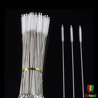 Arkeed แปรงล้างหลอดดูด จุกนม ขนไนล่อน ไม่ทำให้เป็นรอย Stainless steel straw brush