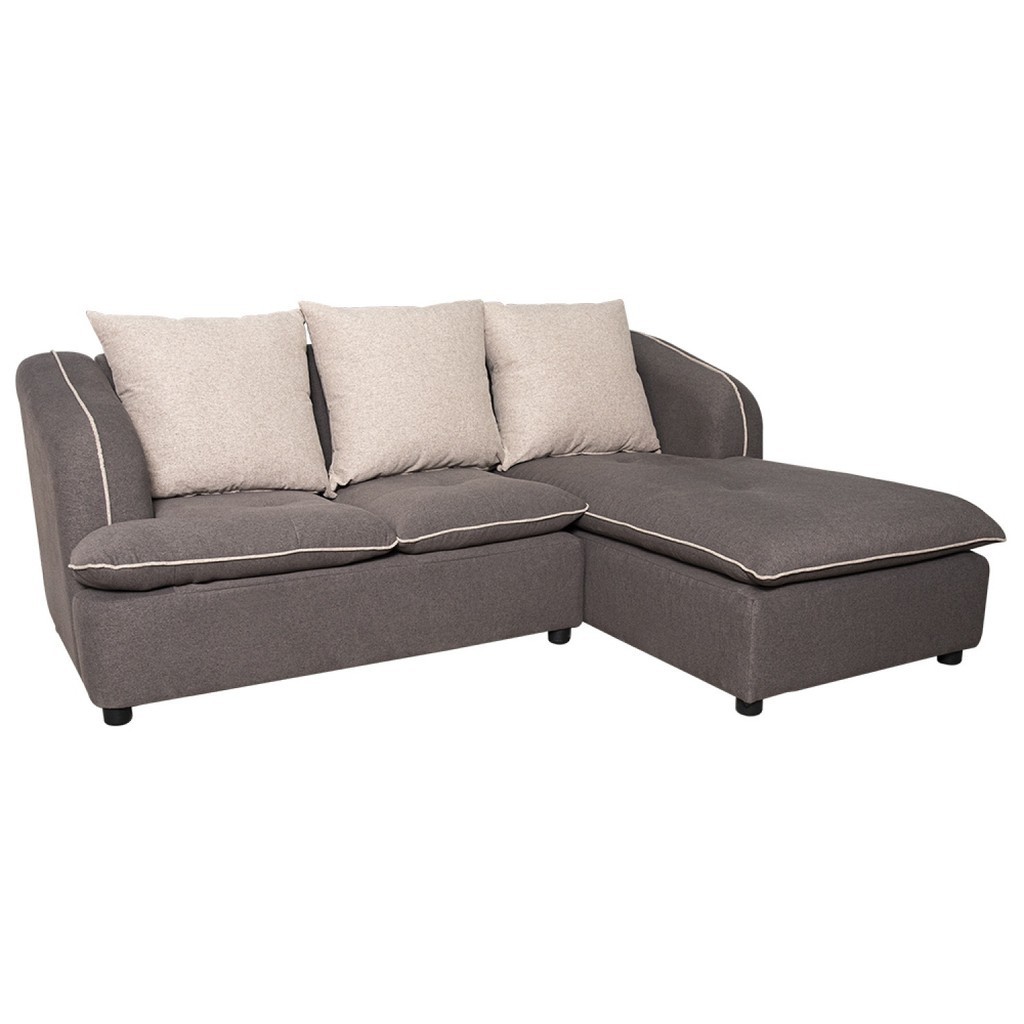 LOCAL789 PULITO โซฟา L-Shape เข้ามุมซ้ายรุ่น โมอาน่า  ขนาด 200x155x75 ซม. พร้อมหมอนอิง สีน้ำตาล ร้าน