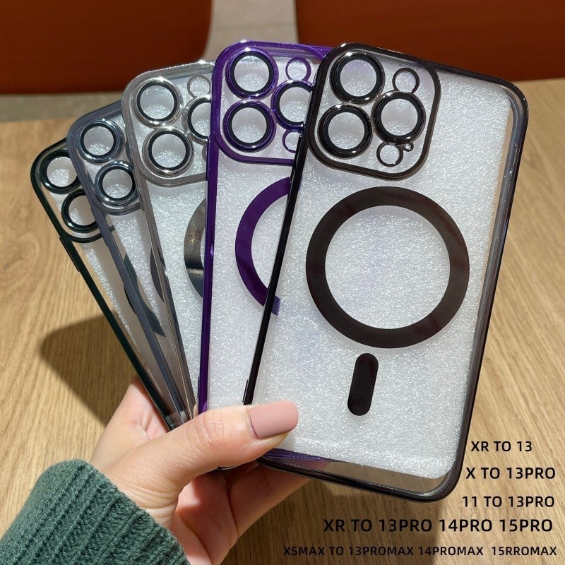 เคสโทรศัพท์มือถือชุบไฟฟ้า แบบนิ่ม ป้องกันเลนส์กล้อง หรูหรา สําหรับ XR to 15 Pro XR to 13 Pro 11 XSMA