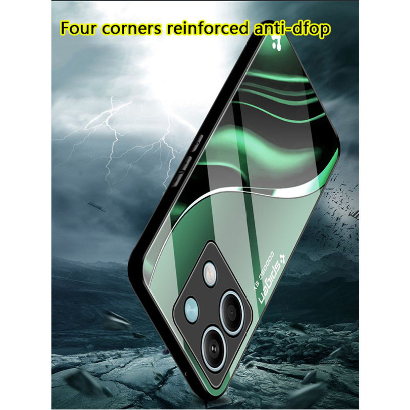 เคส Redmi Note 14 13 Pro Plus 5G เคส Redmi Note 14 13 5G เคสกันกระแทก เคสโทรศัพท์กระจกนิรภัย พร้อมตัวป้องกันกล้อง เคสโทรศัพท์ สไตล์ธุรกิจ ผู้ชาย ป้องกันการตก เคสโทรศัพท์ประกบกับสีตัดกัน - รูปที่ 4